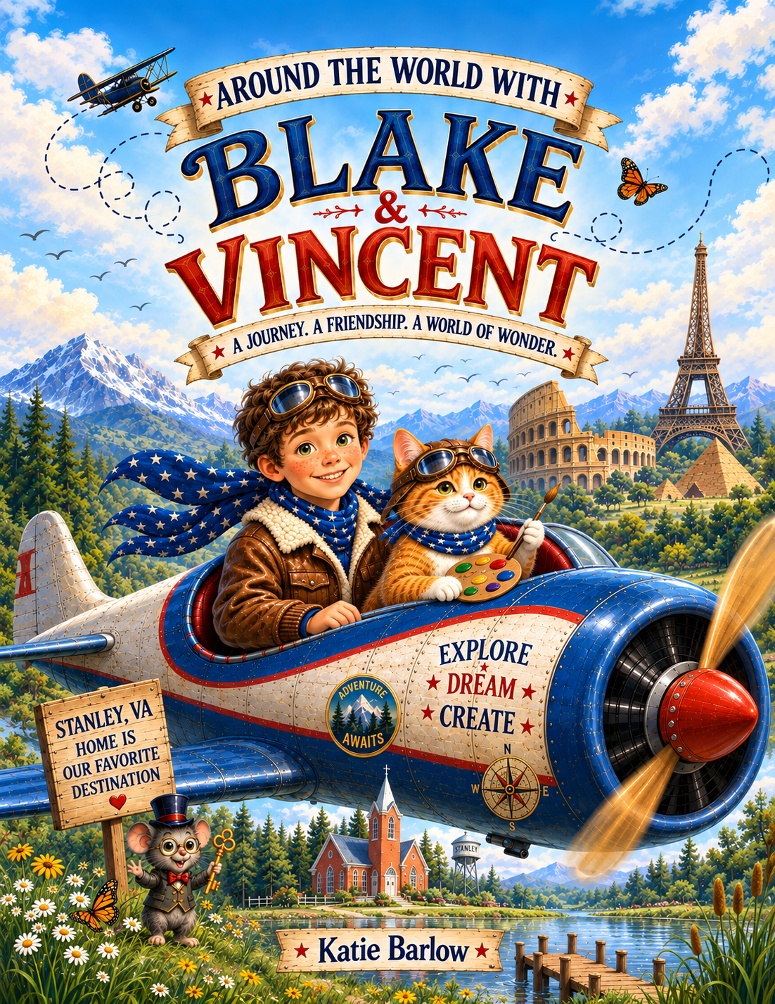 Cover of Around the World with Blake & Vincent by Katie Barlow